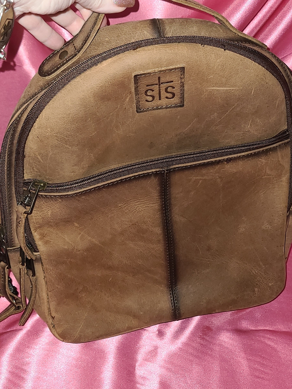 Brown Leather Women's Backpack - Classic Carry, Conceal Carry Backpack